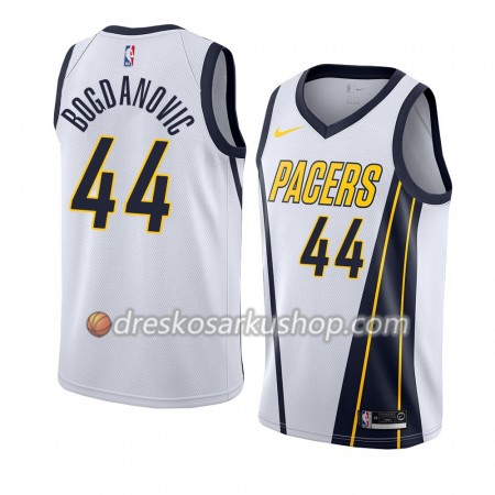 Muški NBA Dres Indiana Pacers Bojan Bogdanovic 44 Nike 2018-19 Bijela Swingman